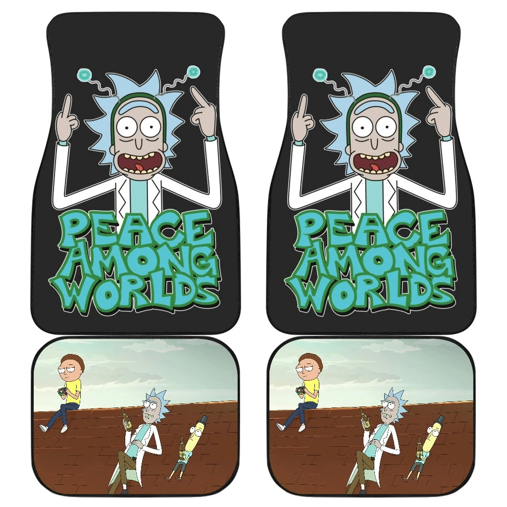 Rick and Morty and Mr Poopybutthole Peace Among Worlds Cartoon Car Floor Mats UBC022630 Rick and Morty and Mr Poopybutthole Peace Among Worlds Cartoon Car Floor Mats UBC022630