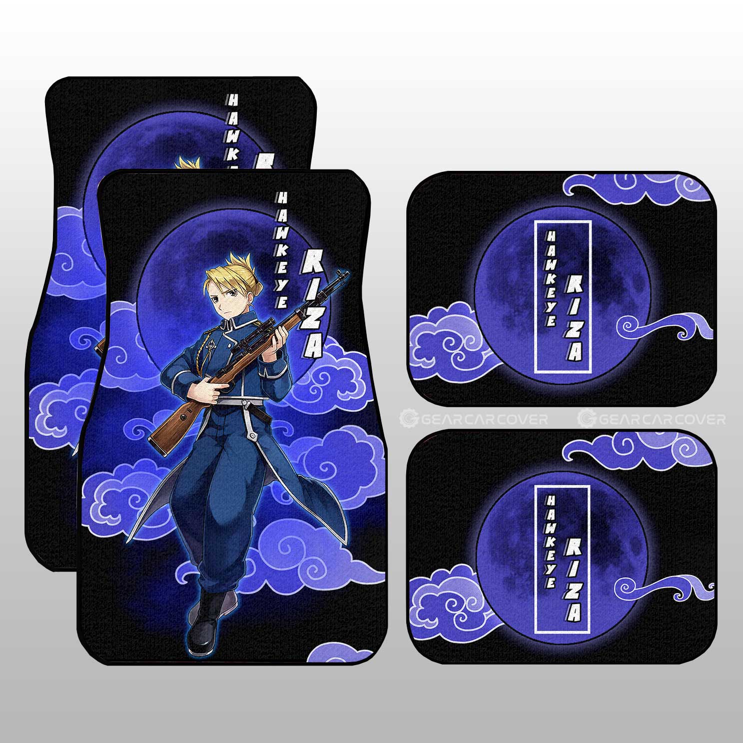Riza Hawkeye Car Floor Mats Custom Fullmetal Alchemist Anime Car Interior Accessories Riza Hawkeye Car Floor Mats Custom Fullmetal Alchemist Anime Car Interior Accessories