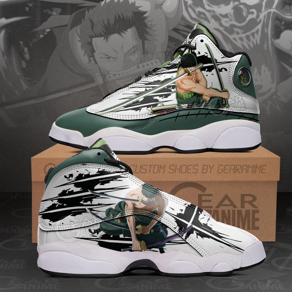 Roronoa Zoro Anime One Piece Air Jordan 13 Shoes Roronoa Zoro Anime One Piece Air Jordan 13 Shoes