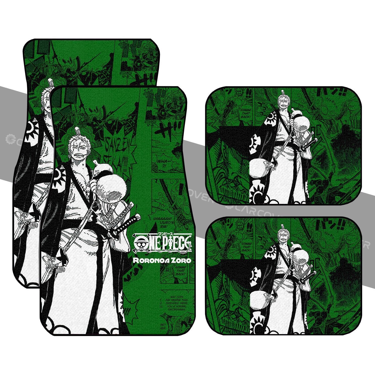 Roronoa Zoro Car Floor Mats Custom Anime Mix Manga Wano One Piece Car Accessories Roronoa Zoro Car Floor Mats Custom Anime Mix Manga Wano One Piece Car Accessories