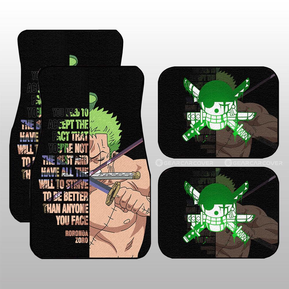 Roronoa Zoro Quotes Car Floor Mats Custom One Piece Anime Car Accessories Gifts For Fans Roronoa Zoro Quotes Car Floor Mats Custom One Piece Anime Car Accessories Gifts For Fans
