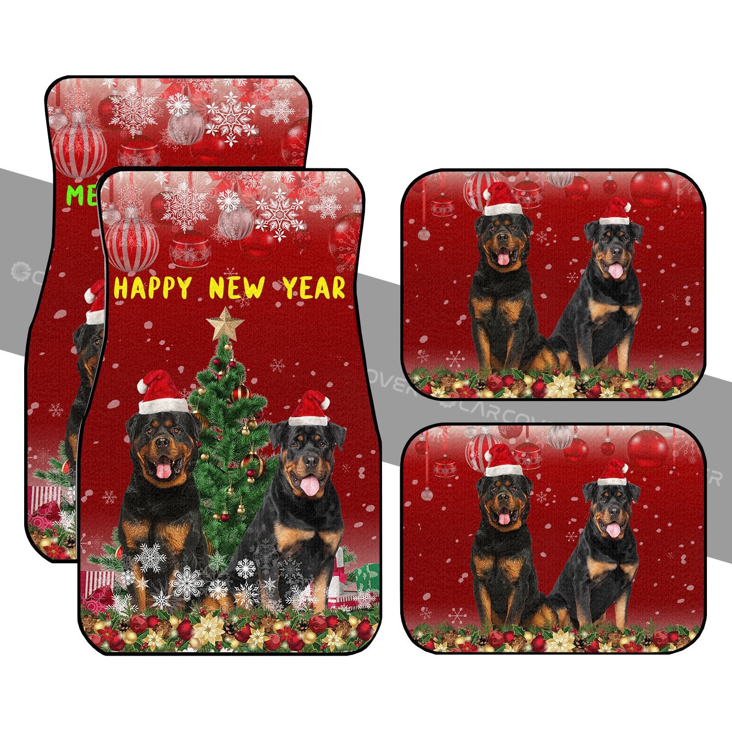 Rottweilers Car Floor Mats Custom Xmas Car Accessories Rottweilers Car Floor Mats Custom Xmas Car Accessories
