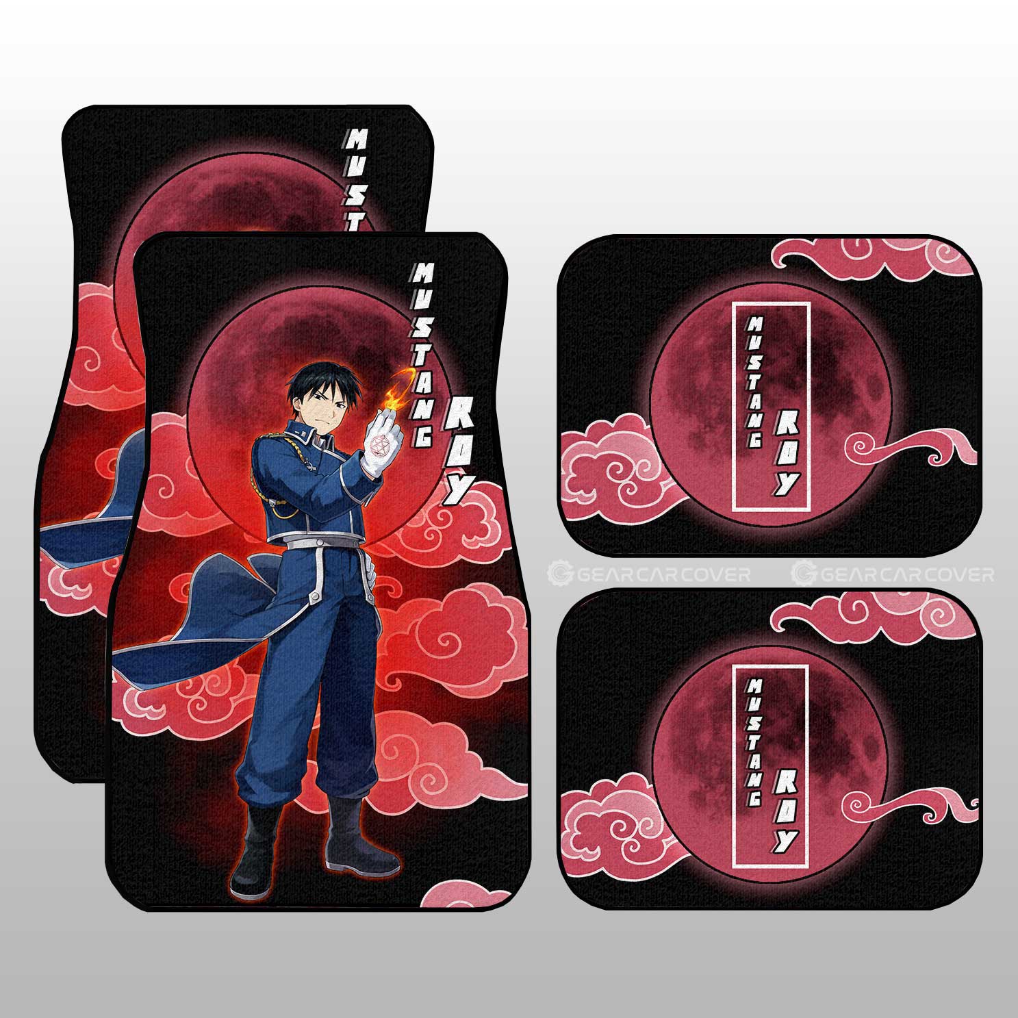 Roy Mustang Car Floor Mats Custom Anime Fullmetal Alchemist Car Interior Accessories Roy Mustang Car Floor Mats Custom Anime Fullmetal Alchemist Car Interior Accessories