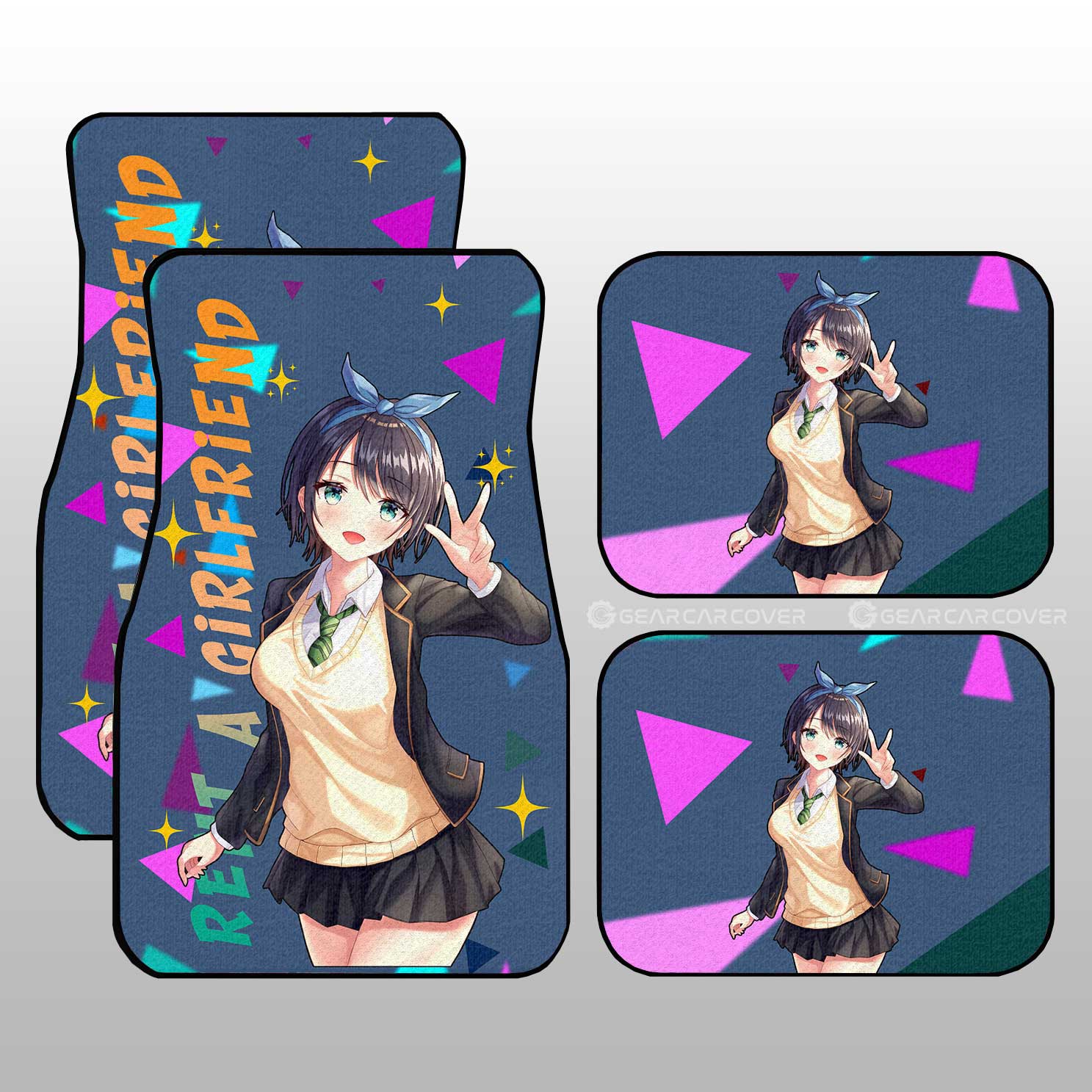 Ruka Sarashina Car Floor Mats Custom Rent A Girlfriend Anime Car Accessories Ruka Sarashina Car Floor Mats Custom Rent A Girlfriend Anime Car Accessories