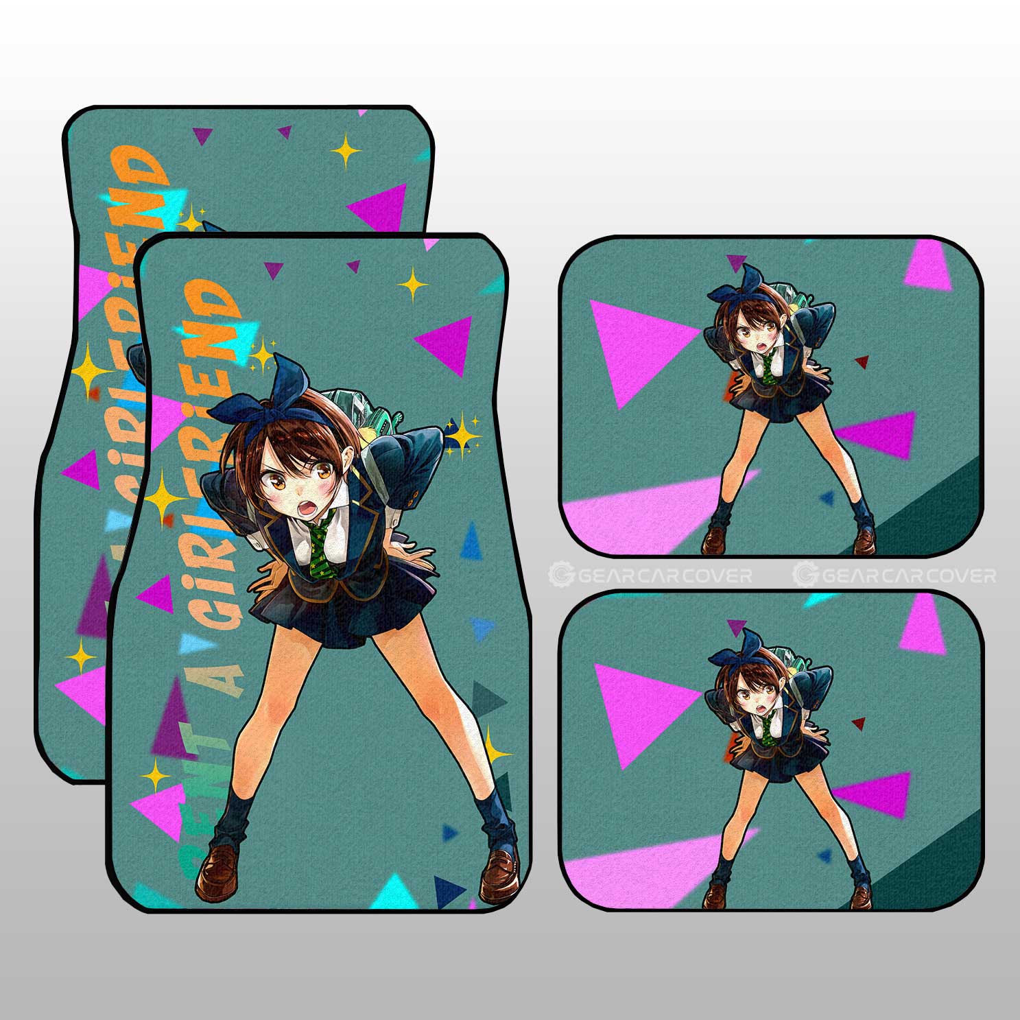 Ruka Sarashina Car Floor Mats Custom Rent A Girlfriend Anime Gifts For Fans Ruka Sarashina Car Floor Mats Custom Rent A Girlfriend Anime Gifts For Fans