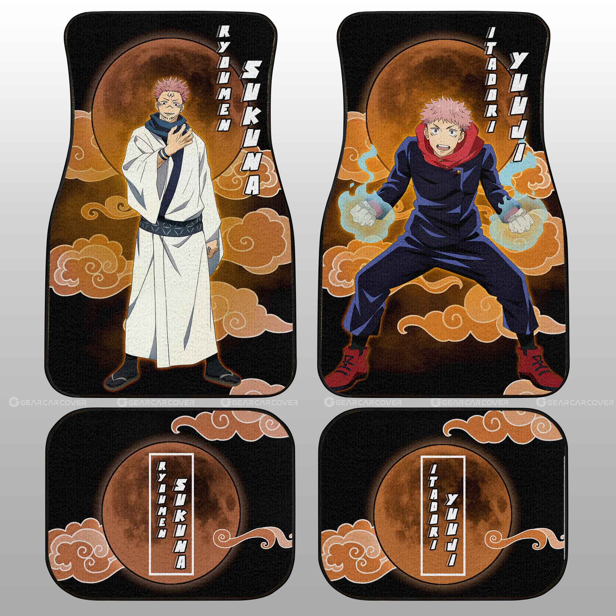 Ryoumen Sukuna And Yuuji Itadori Car Floor Mats Custom Jujutsu Kaisen Anime Car Interior Accessories Ryoumen Sukuna And Yuuji Itadori Car Floor Mats Custom Jujutsu Kaisen Anime Car Interior Accessories