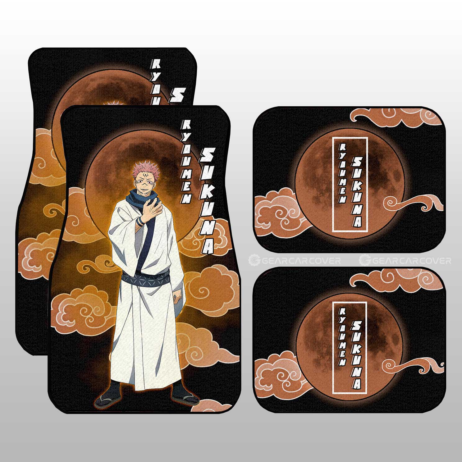 Ryoumen Sukuna Car Floor Mats Custom Jujutsu Kaisen Anime Car Interior Accessories Ryoumen Sukuna Car Floor Mats Custom Jujutsu Kaisen Anime Car Interior Accessories