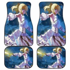 Saber Fate White Warrior Excalibur Sword Fate/Stay Night Car Floor Mats UBC040710