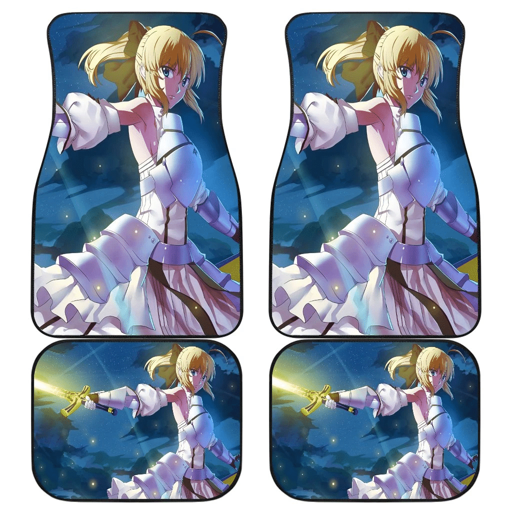 Saber Fate White Warrior Excalibur Sword Fate/Stay Night Car Floor Mats UBC040710 Saber Fate White Warrior Excalibur Sword Fate/Stay Night Car Floor Mats UBC040710