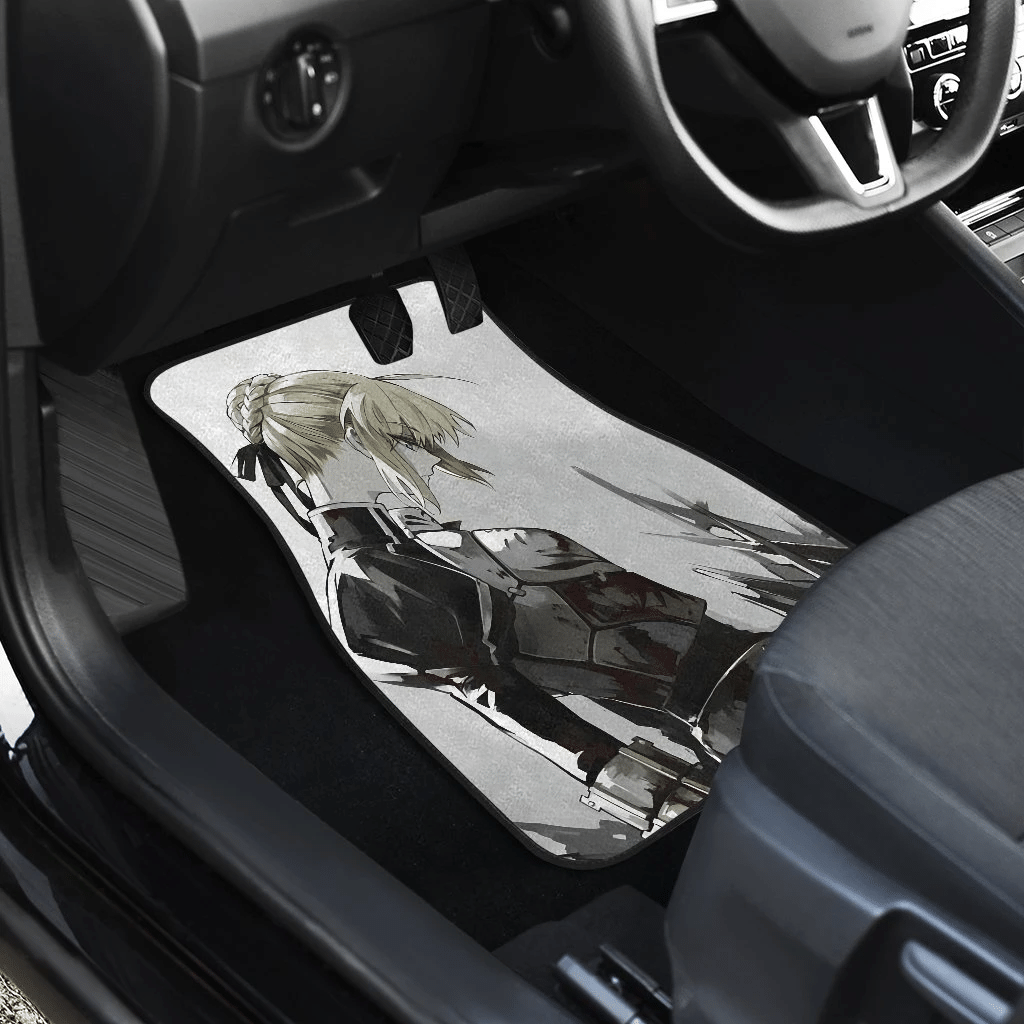 Saber-In-Last-Battle-Black-And-White-FateStay-Night-Car-Floor-Mats-UBC040613-2
