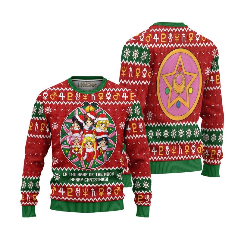 Sailor Guardians Anime Ugly Christmas Sweater Sailor Moon Xmas Gift Sailor Guardians Anime Ugly Christmas Sweater Sailor Moon Xmas Gift