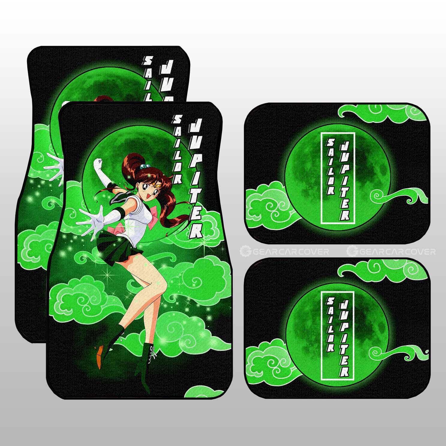 Sailor Jupiter Car Floor Mats Custom Sailor Moon Anime Car Interior Accessories Sailor Jupiter Car Floor Mats Custom Sailor Moon Anime Car Interior Accessories