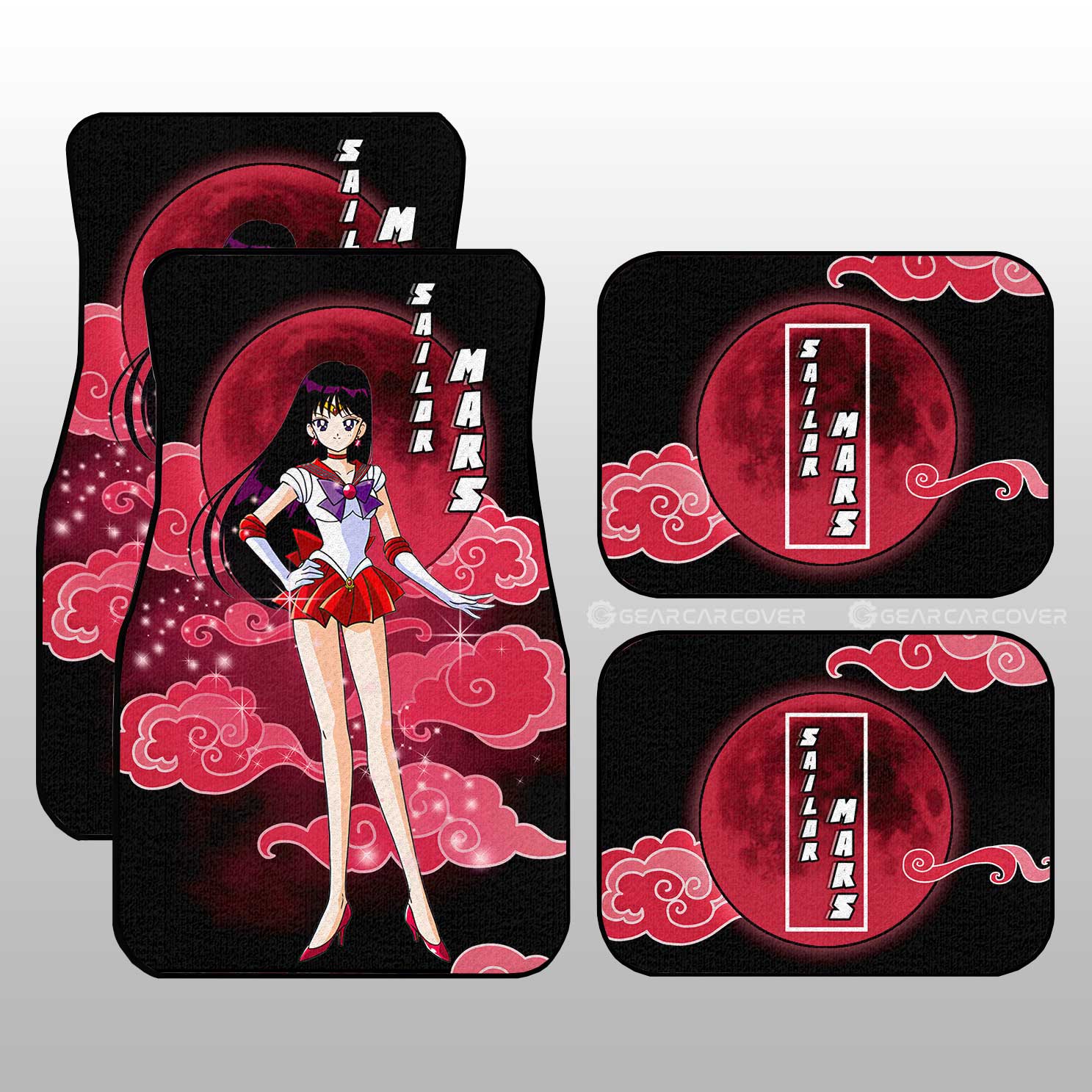 Sailor Mars Car Floor Mats Custom Sailor Moon Anime Car Interior Accessories Sailor Mars Car Floor Mats Custom Sailor Moon Anime Car Interior Accessories