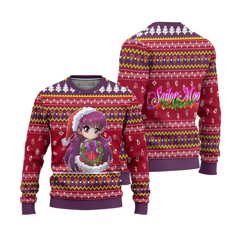 Sailor Mars Ugly Christmas Sweater Sailor Moon Anime Xmas Gift Sailor Mars Ugly Christmas Sweater Sailor Moon Anime Xmas Gift