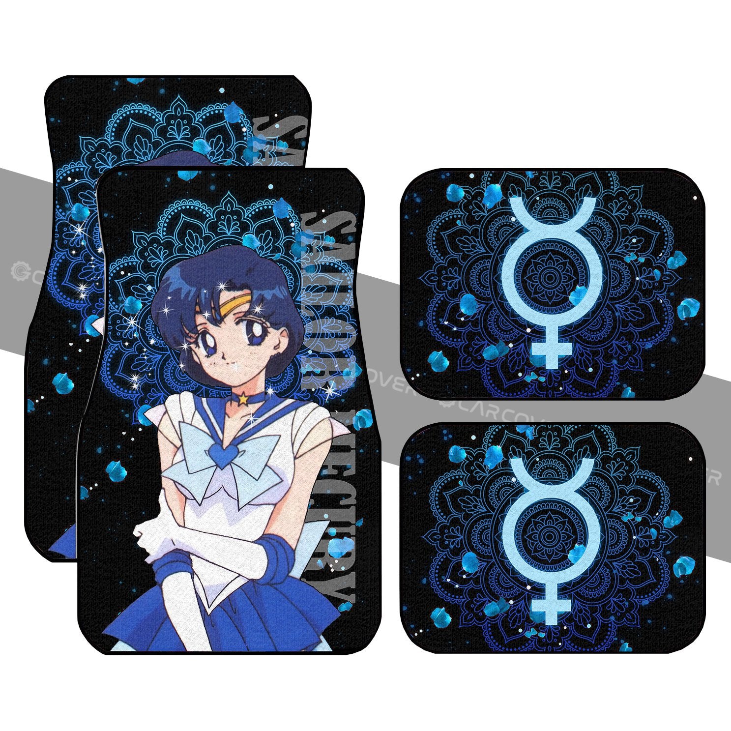 Sailor Moon Anime Car Floor Mats Custom Sailor Mercury Car Accessories Sailor Moon Anime Car Floor Mats Custom Sailor Mercury Car Accessories