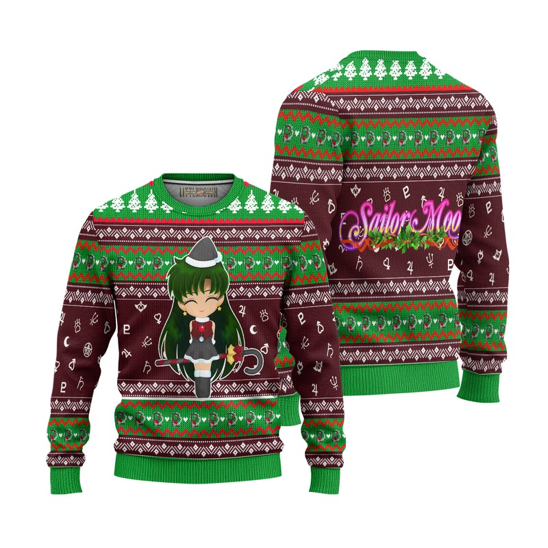 Sailor Pluto Ugly Christmas Sweater Sailor Moon Anime Xmas Gift Sailor Pluto Ugly Christmas Sweater Sailor Moon Anime Xmas Gift
