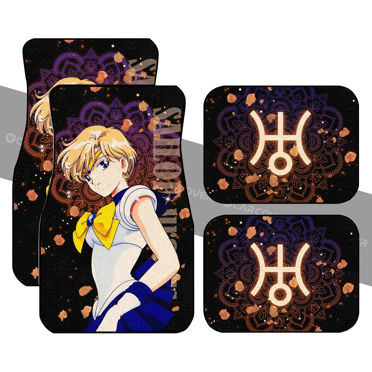 Sailor Uranus Car Floor Mats Custom Anime Sailor Moon Car Accessories Sailor Uranus Car Floor Mats Custom Anime Sailor Moon Car Accessories