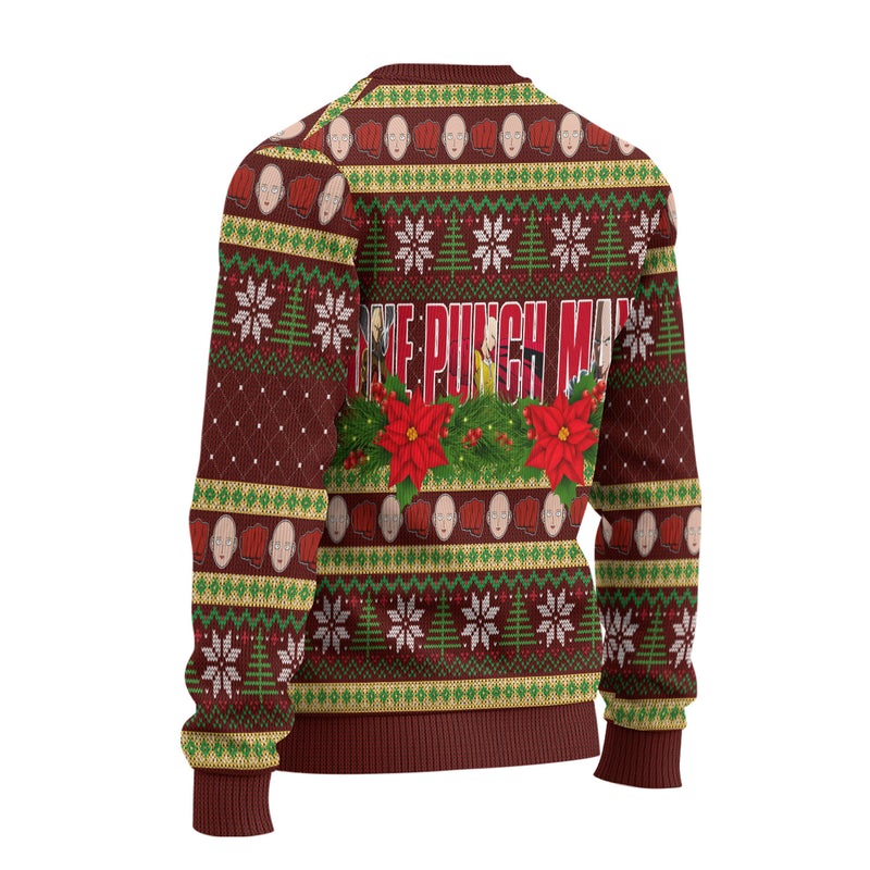 Saitama-Anime-Ugly-Christmas-Sweater-Custom-One-Punch-Man-Xmas-Gift-1