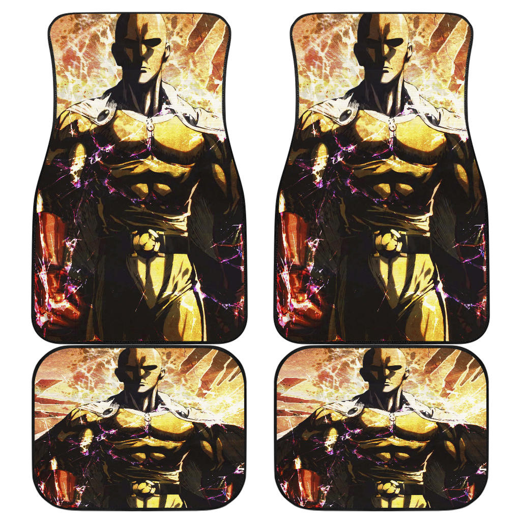 Saitama One Punch Man Car Floor Mats Anime Fan Gift H051820 Saitama One Punch Man Car Floor Mats Anime Fan Gift H051820