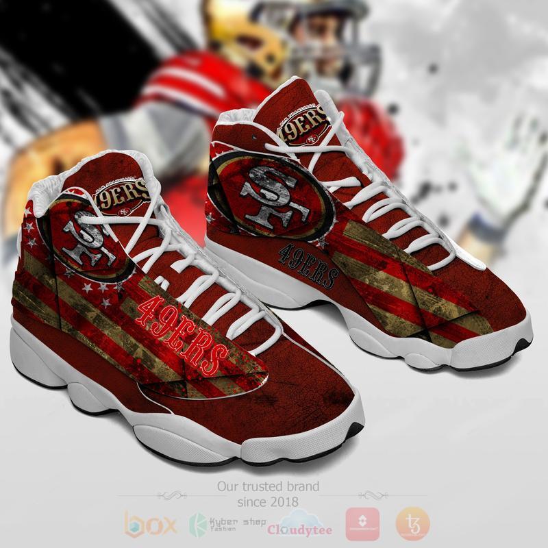 San Francisco 49Ers American Flag Air Jordan 13 Shoes San Francisco 49Ers American Flag Air Jordan 13 Shoes