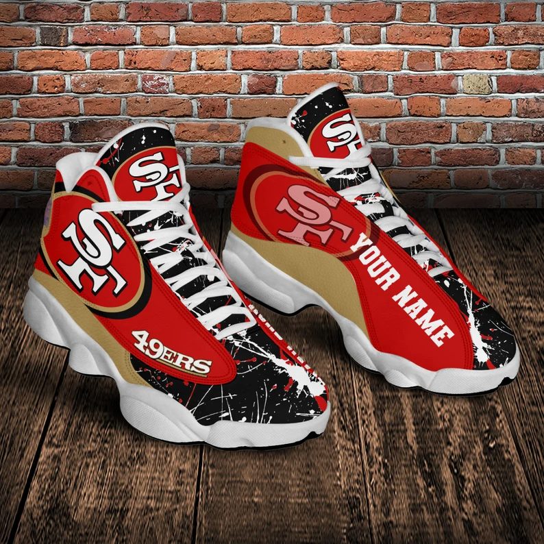 San Francisco 49Ers Nfl Custom Name Air Jordan 13 Shoes San Francisco 49Ers Nfl Custom Name Air Jordan 13 Shoes
