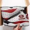 San Francisco 49Ers Nfl Football Team White Red Air Jordan 13 Shoes