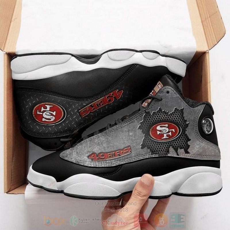 San Francisco 49Ers Nfl Team Black Air Jordan 13 Shoes San Francisco 49Ers Nfl Team Black Air Jordan 13 Shoes