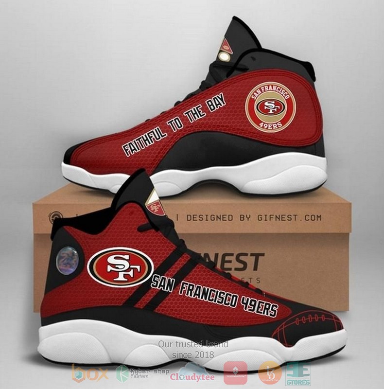 San Francisco 49Ers Nfl Team Faithfull To The Bay Air Jordan 13 Shoes San Francisco 49Ers Nfl Team Faithfull To The Bay Air Jordan 13 Shoes