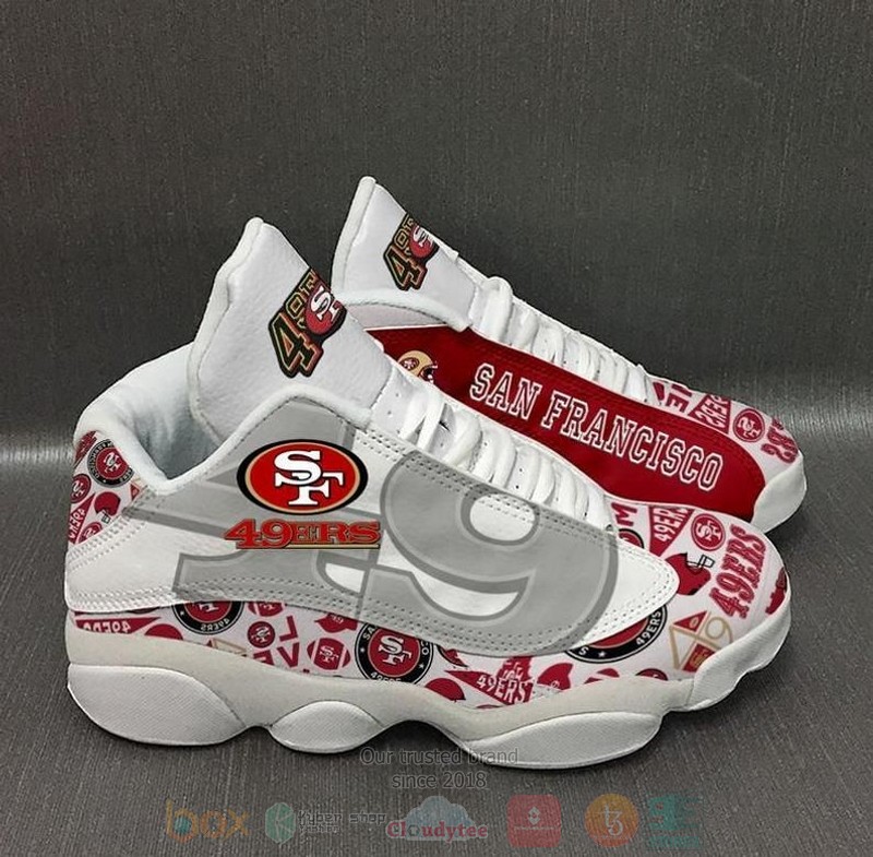 San Francisco 49Ers Nfl Team White Air Jordan 13 Shoes San Francisco 49Ers Nfl Team White Air Jordan 13 Shoes