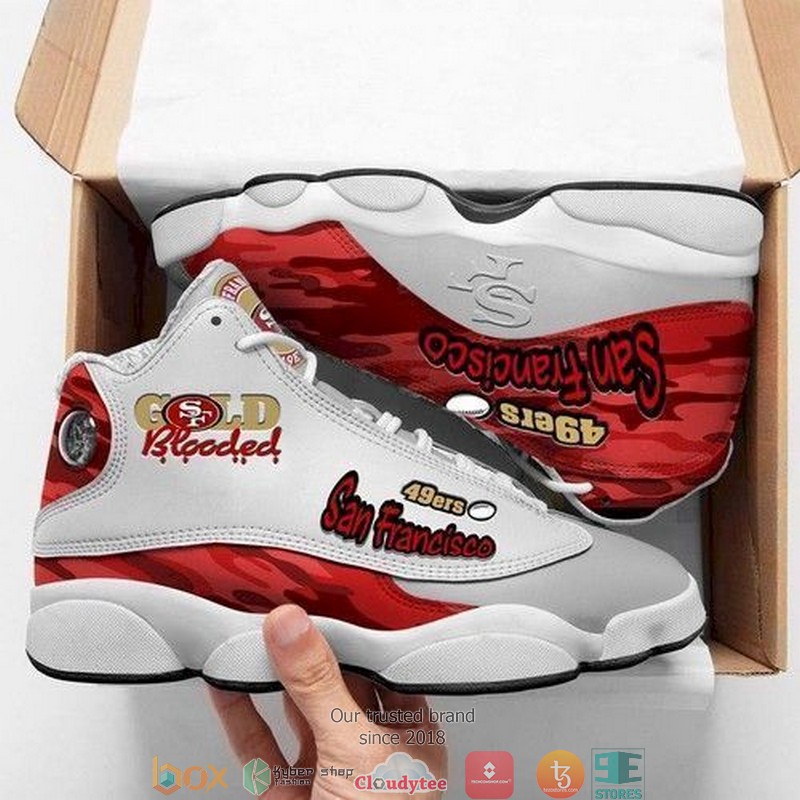 San Francisco 49Ers Nfl Teams Football Blood Air Jordan 13 Sneaker Shoes San Francisco 49Ers Nfl Teams Football Blood Air Jordan 13 Sneaker Shoes