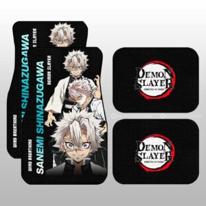 Sanemi Shinazugawa Car Floor Mats Custom Demon Slayer Anime Gifts Idea For Fans
