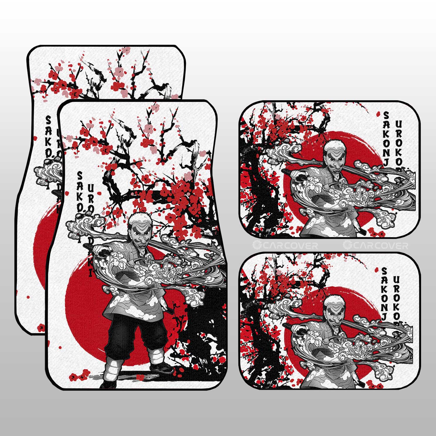 Sankoji Car Floor Mats Custom Japan Style Anime Demon Slayer Car Accessories Sankoji Car Floor Mats Custom Japan Style Anime Demon Slayer Car Accessories