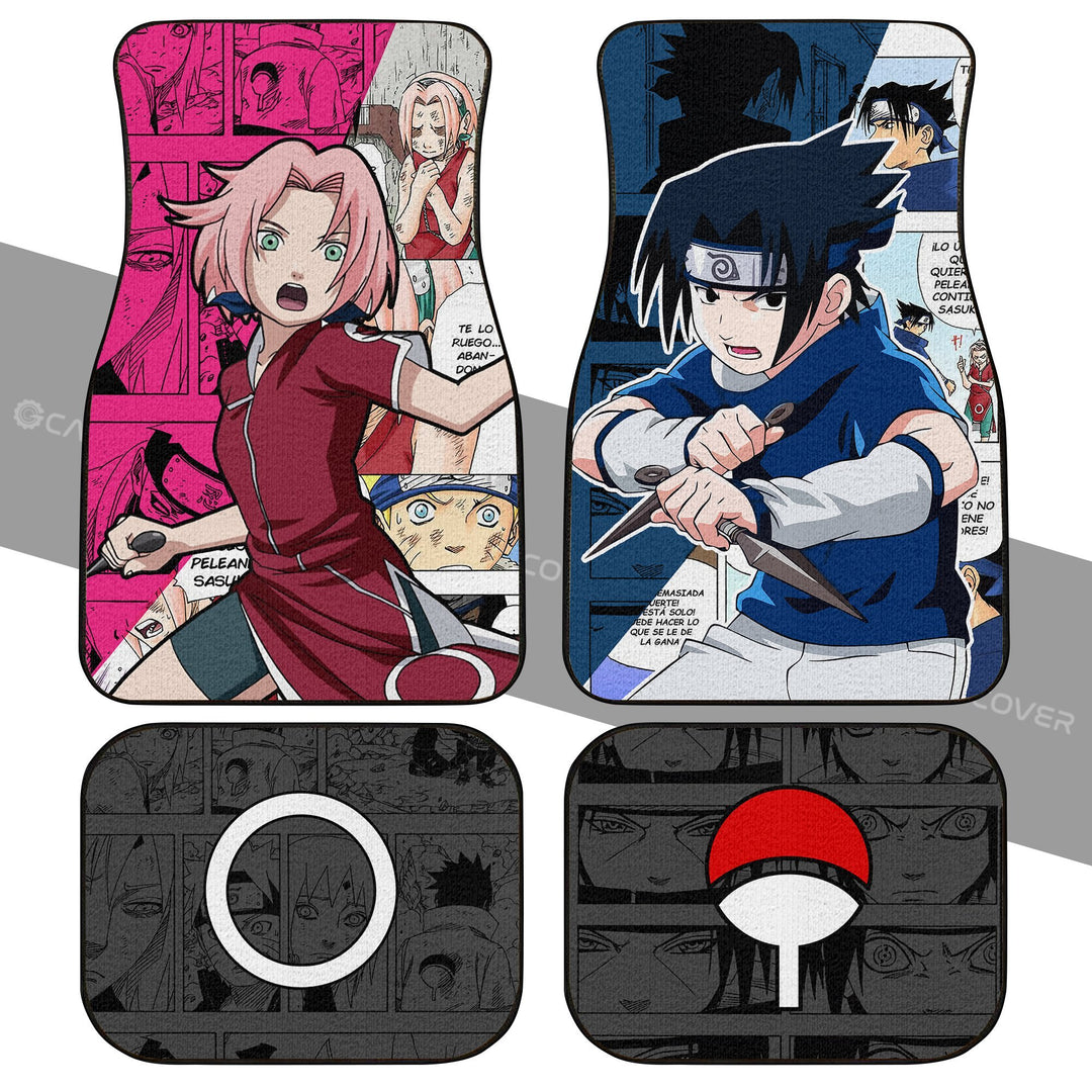 Sasuke-And-Sakura-Car-Floor-Mats-Custom-Anime-Mix-Manga-Naruto-Car-Interior-Accessories-1