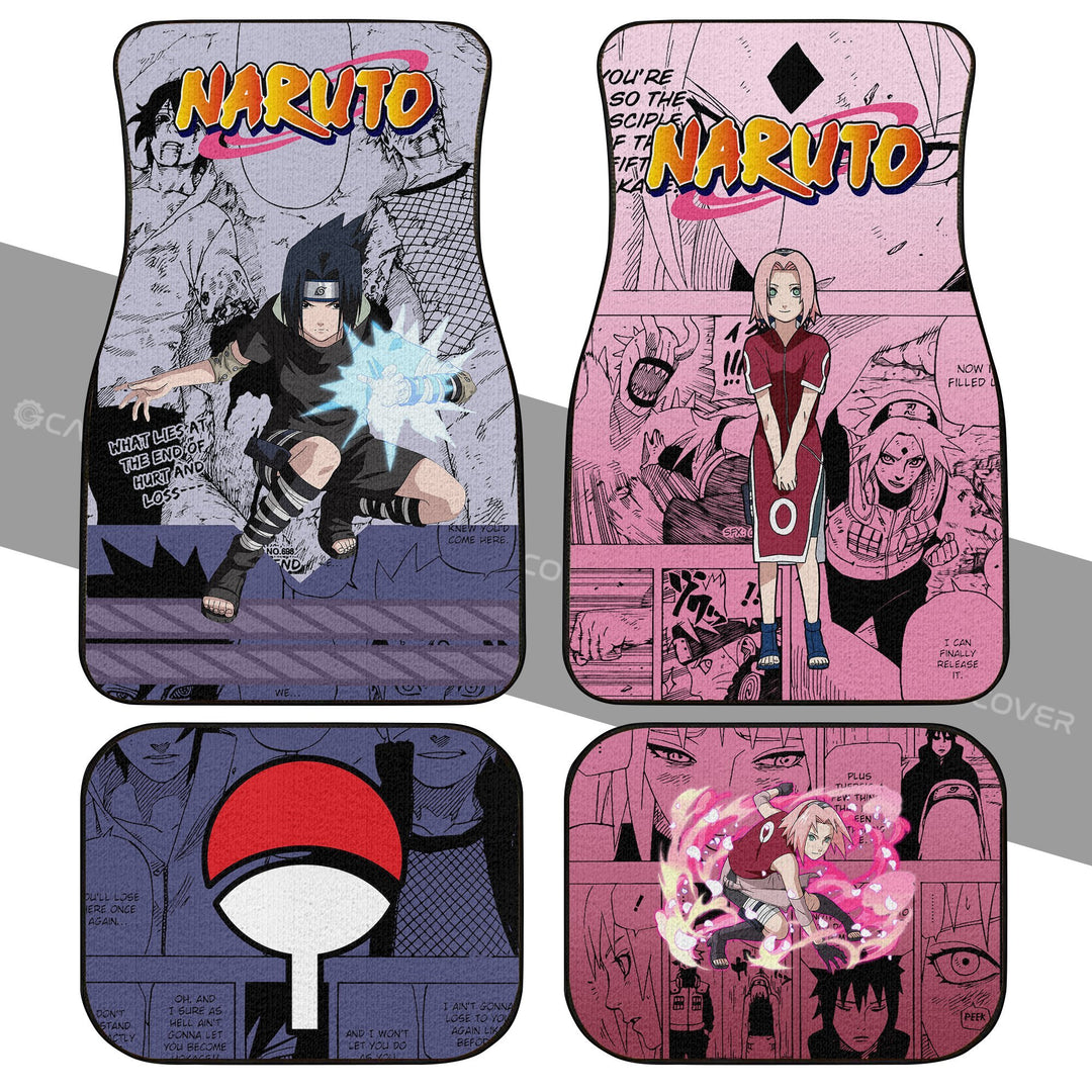 Sasuke-And-Sakura-Car-Floor-Mats-Custom-Anime-Naruto-Car-Interior-Accessories-1