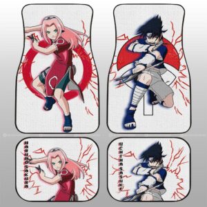 Sasuke And Sakura Car Floor Mats Custom Gifts For Naruto Anime Fans