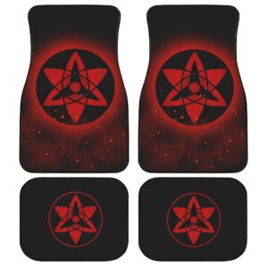 Sasuke Etenal Mangekyou Car Floor Mats Custom Sharingan Anime Naruto Car Accessories