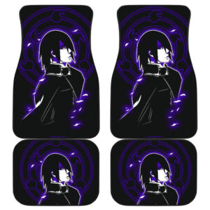 Sasuke Ninja Naruto Anime in Dark theme Car Floor Mats 191030