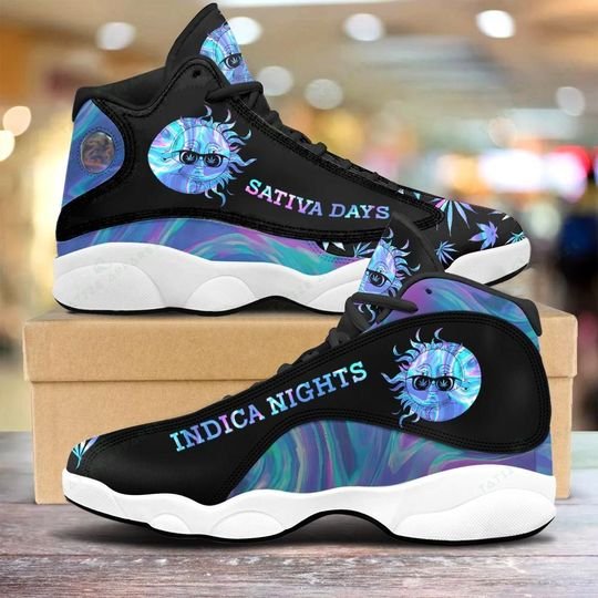 Sativa Days Indica Nights All Over Printed Air Jordan 13 Sneakers Sativa Days Indica Nights All Over Printed Air Jordan 13 Sneakers