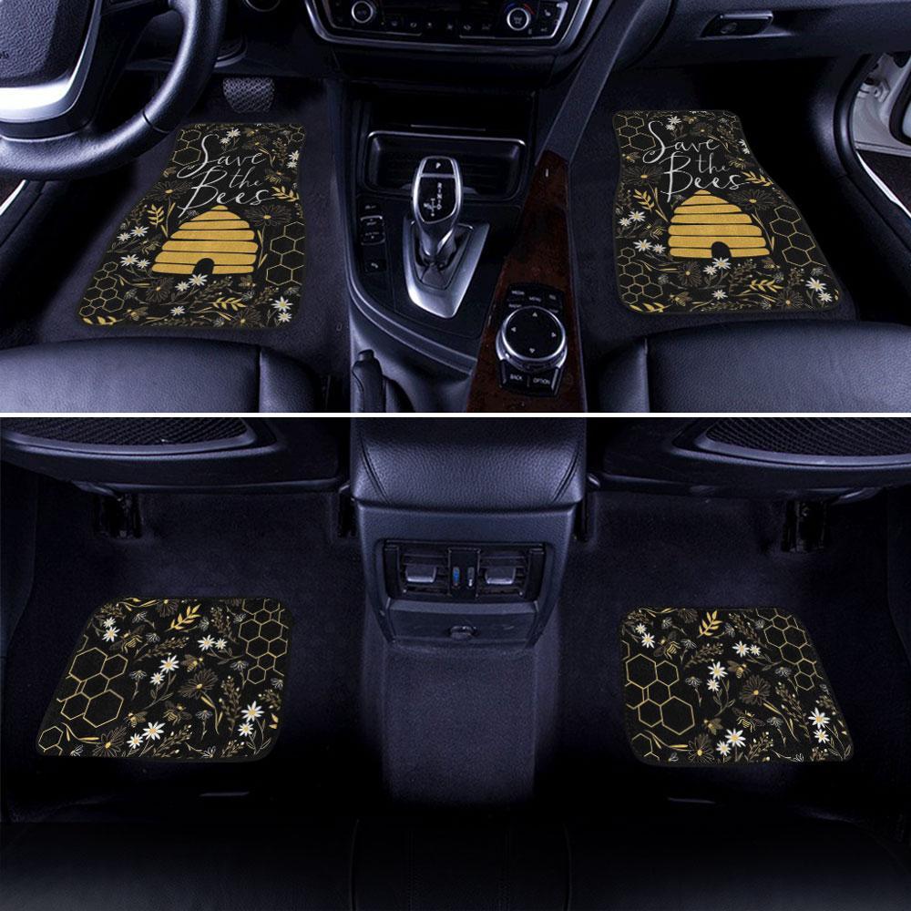 Save The Bees Car Floor Mats Custom Car Accessories Save The Bees Car Floor Mats Custom Car Accessories