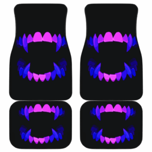 Scary Teeth Blue Neon Color Car Floor Mats 191031