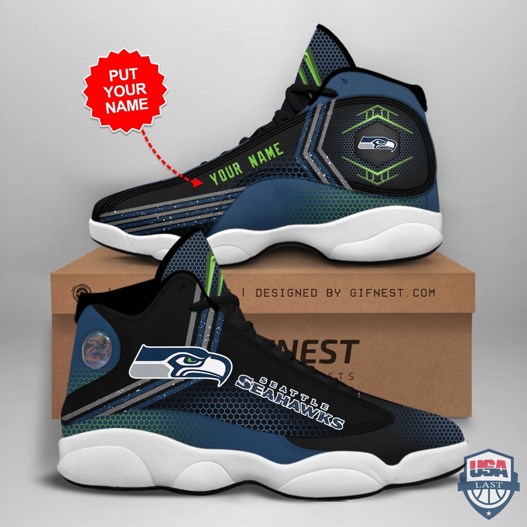 Seattle Seahawks Air Jordan 13 Custom Name Personalized Shoes Seattle Seahawks Air Jordan 13 Custom Name Personalized Shoes
