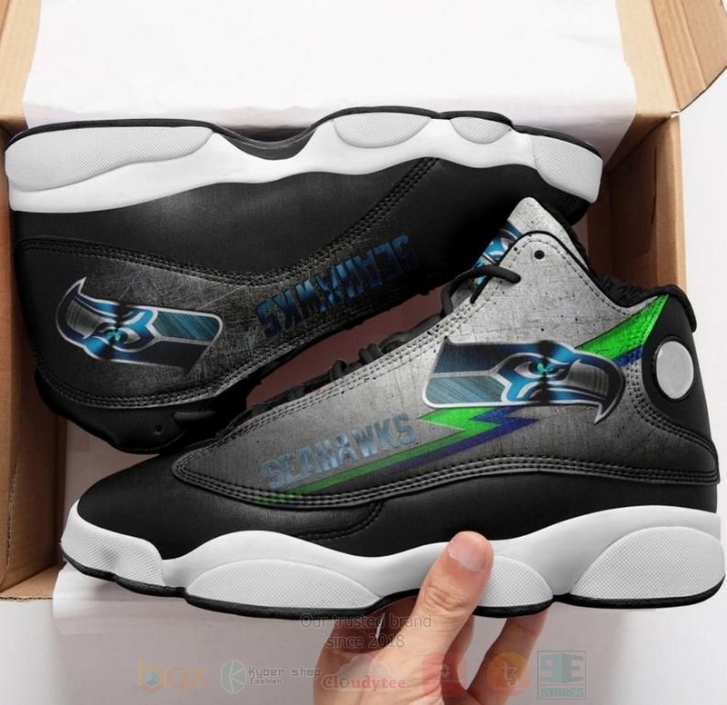 Seattle Seahawks Nfl Big Logo Football Team Air Jordan 13 Shoes Seattle Seahawks Nfl Big Logo Football Team Air Jordan 13 Shoes