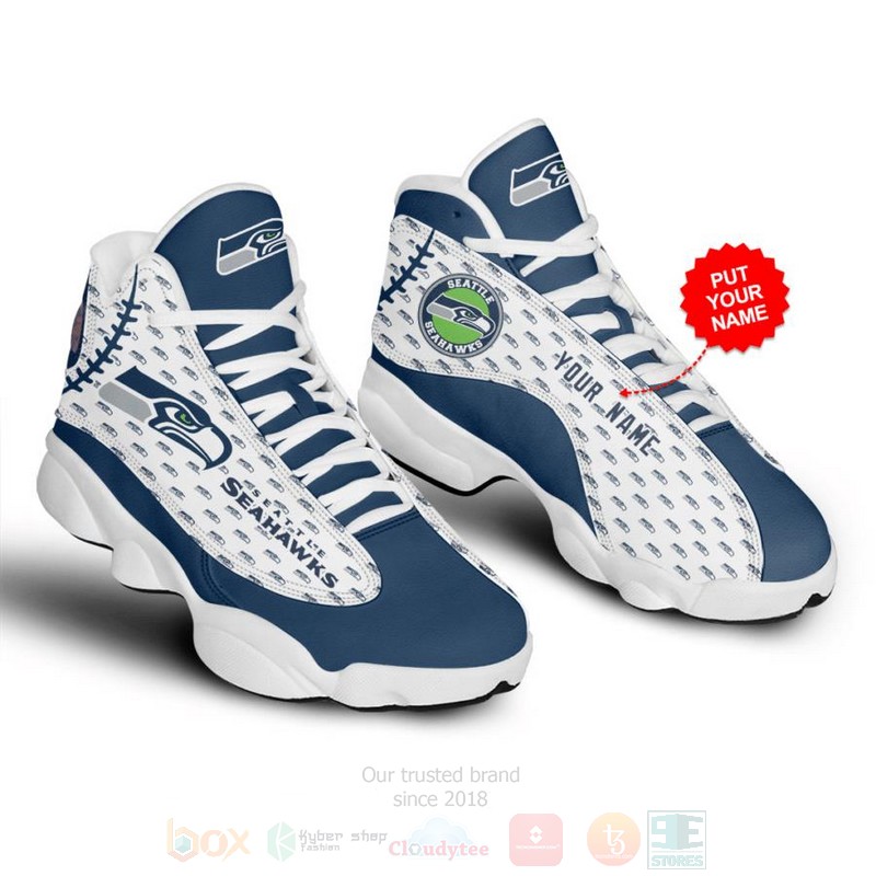 Seattle Seahawks Team Nfl Custom Name Air Jordan 13 Shoes Seattle Seahawks Team Nfl Custom Name Air Jordan 13 Shoes