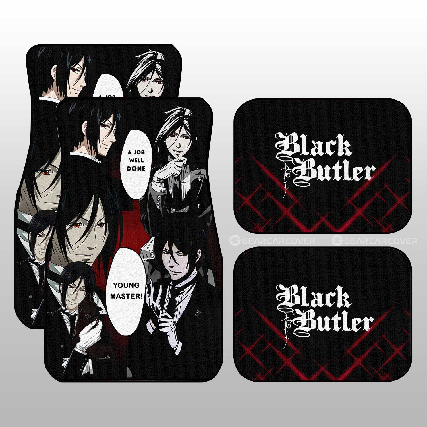 Sebastian Michaelis Car Floor Mats Custom Black Butler Anime Car Accessories Sebastian Michaelis Car Floor Mats Custom Black Butler Anime Car Accessories