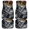Set 4 Pcs King Kiss Skull Car Mats 232205