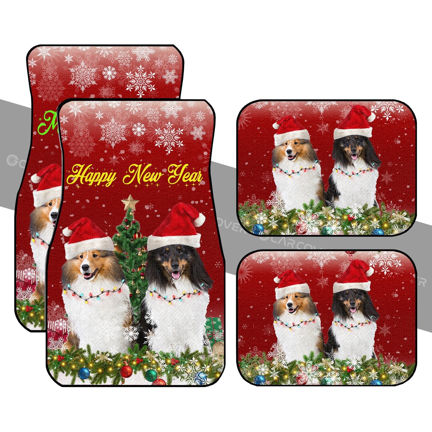 Shetland Sheepdogs Car Floor Mats Custom Animal Car Accessories Christmas Decorations Shetland Sheepdogs Car Floor Mats Custom Animal Car Accessories Christmas Decorations