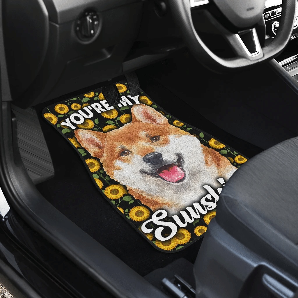 Shiba-Dog-Youre-My-Sunshine-Sunflower-Car-Floor-Mats-H081320-2