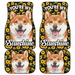 Shiba Dog You’re My Sunshine Sunflower Car Floor Mats H081320