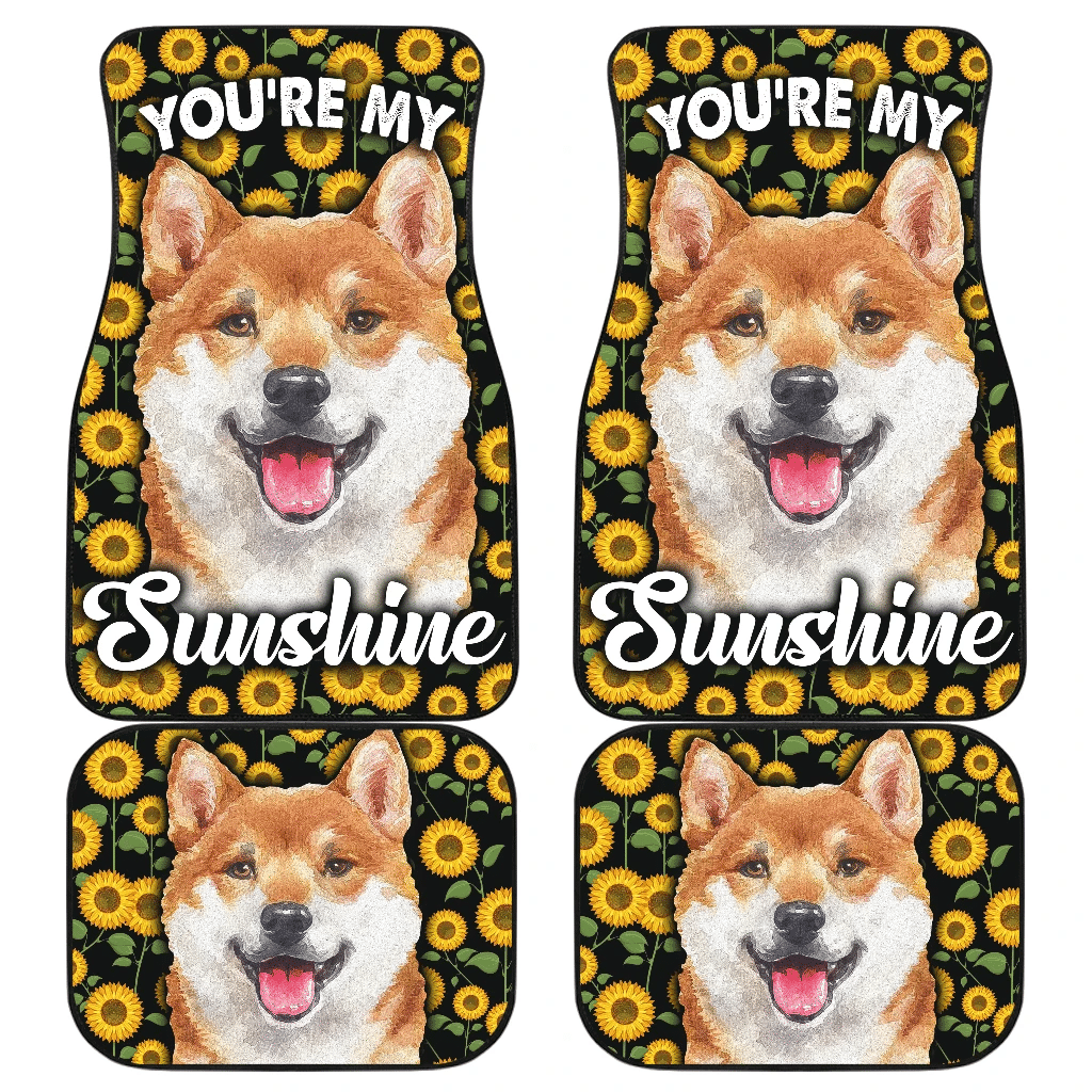 Shiba Dog You’re My Sunshine Sunflower Car Floor Mats H081320 Shiba Dog You’re My Sunshine Sunflower Car Floor Mats H081320