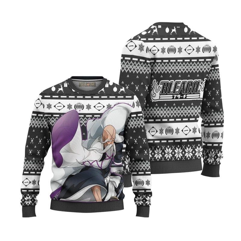 Shigekuni Yamamoto Ugly Christmas Sweater Custom Bleach Anime Xmas Gift Shigekuni Yamamoto Ugly Christmas Sweater Custom Bleach Anime Xmas Gift